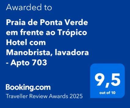 Praia De Ponta Verde Em Frente Ao Tropico Hotel Com Garagem, Wi-Fi, Lavadora - Apto703 Maceió Exteriör bild